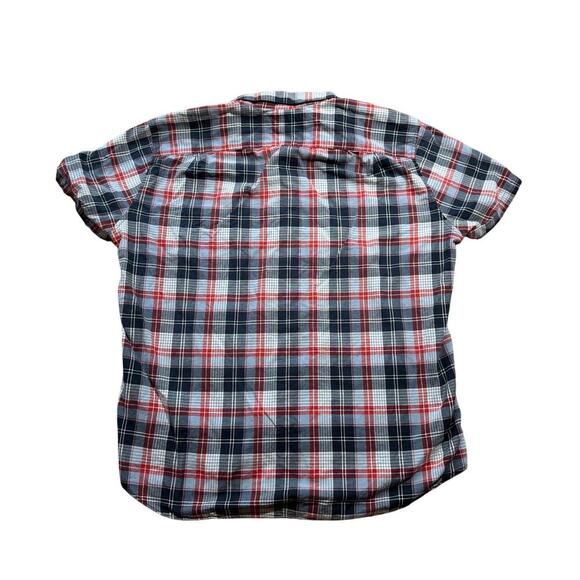 J. Crew buttoned shirt, Oxford style, Size Large, Short Sleeved, Patriotic - Picture 2 of 8